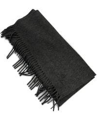 Loro Piana - Écharpe Frangée À Logo Brodé - Lyst