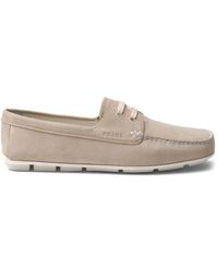 Prada - Suede Driving Shoes - Lyst