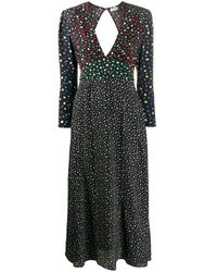 RIXO London Midi-jurk - Zwart