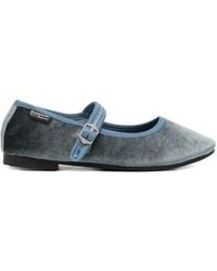 Rockfish - Velvet Buckle-Fastening Ballet Flats - Lyst
