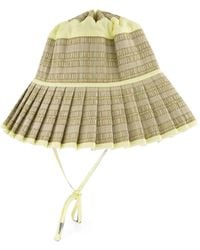 Lorna Murray - Capri Basket-Weave Pleated Hat - Lyst