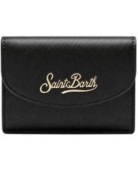 MC2 Saint Barth - Leather Card Holder With Logo Print - Lyst