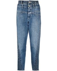 Closed - Curved-x Cropped Tapered Jeans - Lyst