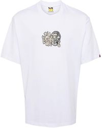 A Bathing Ape - Logo-print cotton t-shirt - Lyst