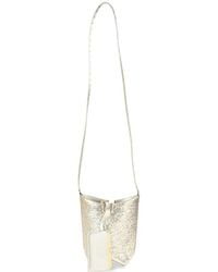 Lanvin - Crackled-Leather Bucket Bag - Lyst
