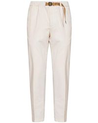 White Sand - Belted Corduroy Trousers - Lyst