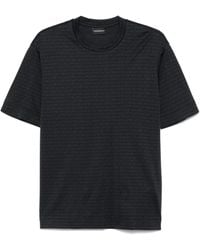 Emporio Armani - Allover Logo Cotton Polo Shirt - Lyst