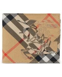 Burberry - Ekd Check Bifold Wallet - Lyst