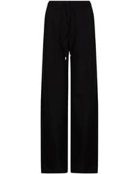 Max Mara - Stretch Wool Twill Mstdenaro Fluid Wide-Leg Trousers With Drawstring Waist - Lyst