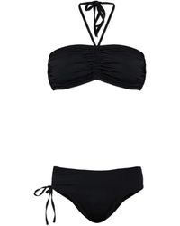 Balmain - Bikini Fruncido Con Cuello Halter - Lyst