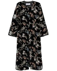 DE SANTIS - Floral-Embroidered Sequin-Embellished Coat - Lyst