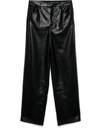 ROTATE BIRGER CHRISTENSEN - Wide-Leg Faux Leather Trousers - Lyst