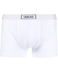 Versace - Geribbelde Slip Met 90S Logo - Lyst