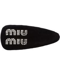 Miu Miu - Logo-Detail Hair Clip - Lyst