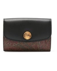 Etro - Paisley-jacquard Leather Wallet - Lyst