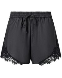 Pinko - Fluid Shorts With Lace Insert - Lyst