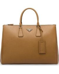 Prada - Saffiano Leather Tote Bag - Lyst