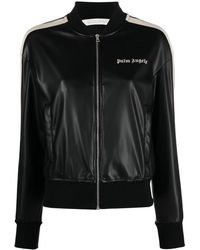 Palm Angels - Faux Leather Bomber Jacket - Lyst