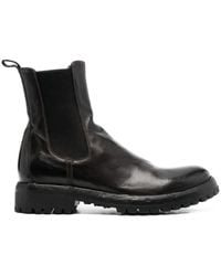 Officine Creative - Elasticated-Panels Leather Boots - Lyst
