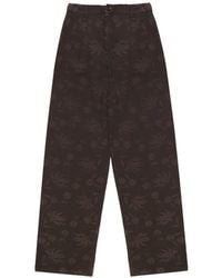 MAISON HOTEL - Xian Floral-Embroidered Trousers - Lyst
