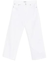 Agolde - Ren Raw-Hem Wide-Leg Jeans - Lyst