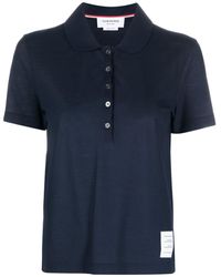 Thom Browne - Name Tag-patch Polo Shirt - Lyst