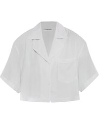 Alexander Wang - ピンストライプ ショートスリーブ トップ - Lyst