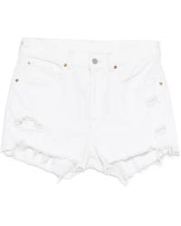 Denimist - Haisley Distressed Frayed Shorts - Lyst