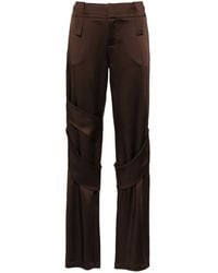 Blumarine - Satin Wide-Leg Cargo Trousers - Lyst