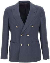Eleventy - Double-Breasted Patch-Pockets Blazer - Lyst