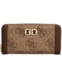 Guess - Maxi Karnilla 4G Monogram-Pattern Wallet - Lyst
