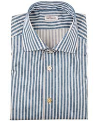 Kiton - Chemise Rayée À Col Italien - Lyst