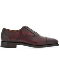 Ferragamo - Square-toe Leather Oxford Shoes - Lyst