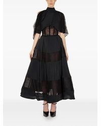 ARAFTU - Lace-Detail Panelled Midi Dress - Lyst