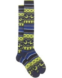 Gallo - Fairisle-Patterned Knee-High Socks - Lyst