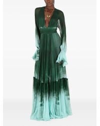 Roberto Cavalli - ラッフル シルクドレス - Lyst