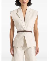 Manière De Voir - Linda Wide-Shoulder Cinched-Waistcoat - Lyst