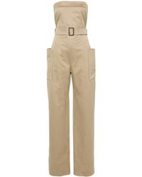Saint Laurent - Cotton Gabardine Jumpsuit - Lyst
