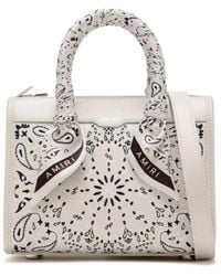Amiri - Leather Tote Bag With Scarf - Lyst