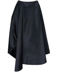 Comme des Garçons - Asymmetric Draped Midi Skirt - Lyst
