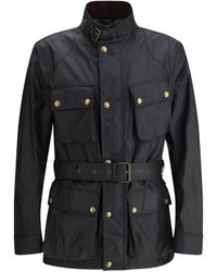 Belstaff - Water-Repellent Corduroy-Lined Checkered Twill Jacket With Storm-Proof Pockets - Lyst