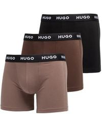 HUGO - Logo-Waistband Boxer Briefs (Set Of Three) - Lyst
