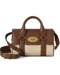 Mulberry - Mini Sac À Bandoulière Bayswater En Raphia - Lyst
