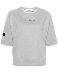 IRO - Sudadera con logo bordado y manga corta - Lyst