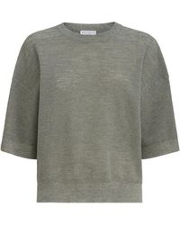 Brunello Cucinelli - Sparkling Linen Sweater - Lyst