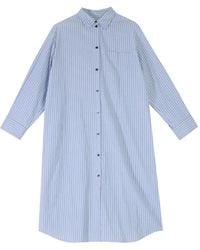Paul Smith - Pleated Striped Shirt Midi Dress - Lyst