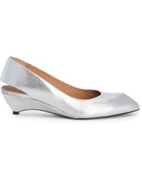 Jil Sander - Laminated Leather Slingback Pumps - Lyst