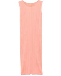 Pleats Please Issey Miyake - Abito Midi Plissettato - Lyst