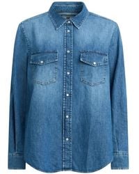 PT Torino - Washed-Denim Shirt - Lyst