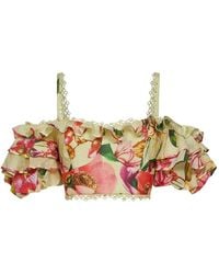 Charo Ruiz - Floral-Print Ruffled Top - Lyst